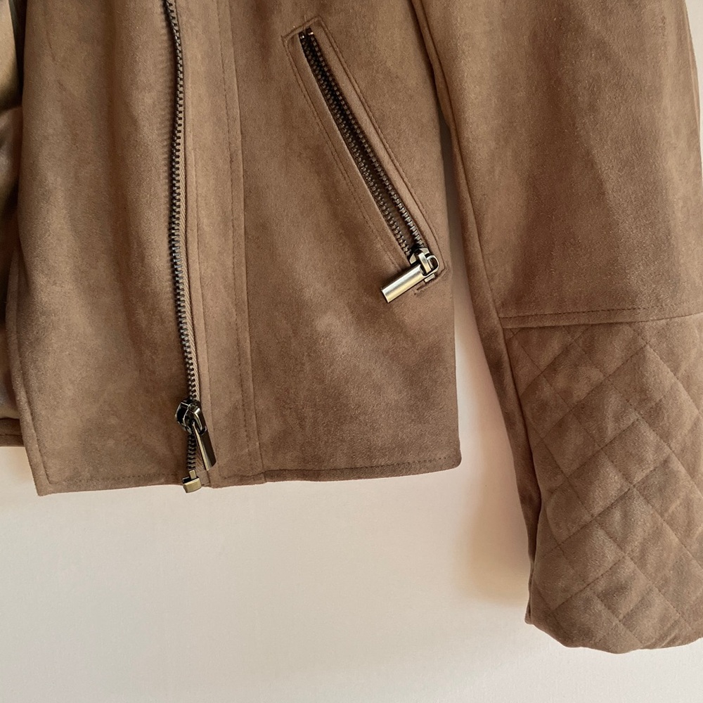Kut from the Kloth Women's Tan Leather Jacket - Picture 3 of 7